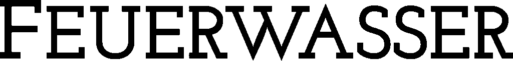 Feuerwasser Schriftzug