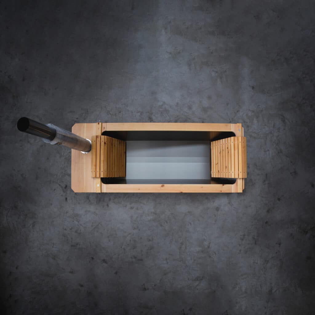 Outdoor Badewanne von Feuerwasser von oben