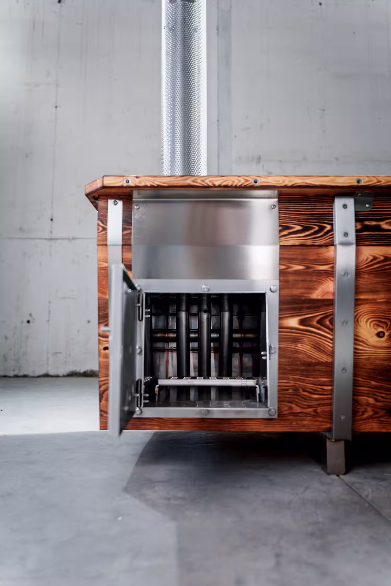 Ofen Edelstahl-Badewanne